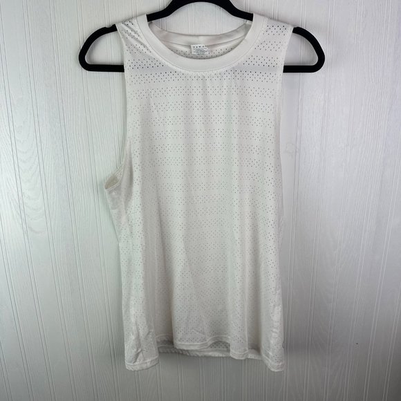 Zyia Active White tank top mesh‎ material size medium - Picture 1 of 4